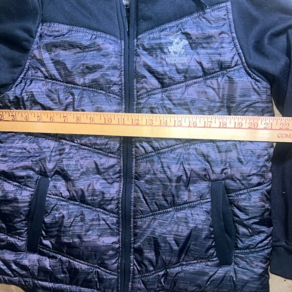 BEVERLY HILLS POLO CLUB Black Fleece Full Zip Water Resistant Jacket, M (AA3) - Picture 3 of 6